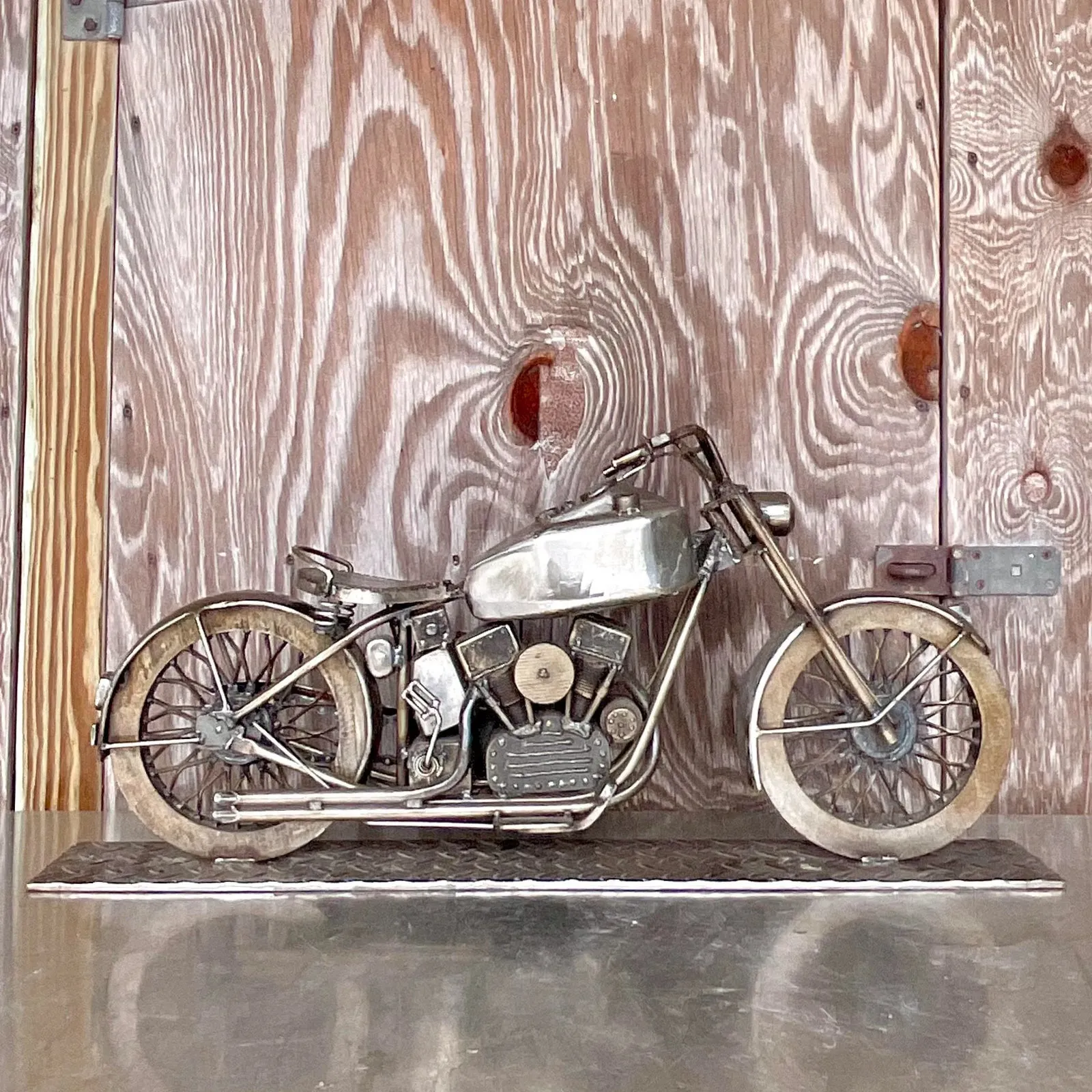 Vintage Motorcycle Sculpture — additional photo 1
