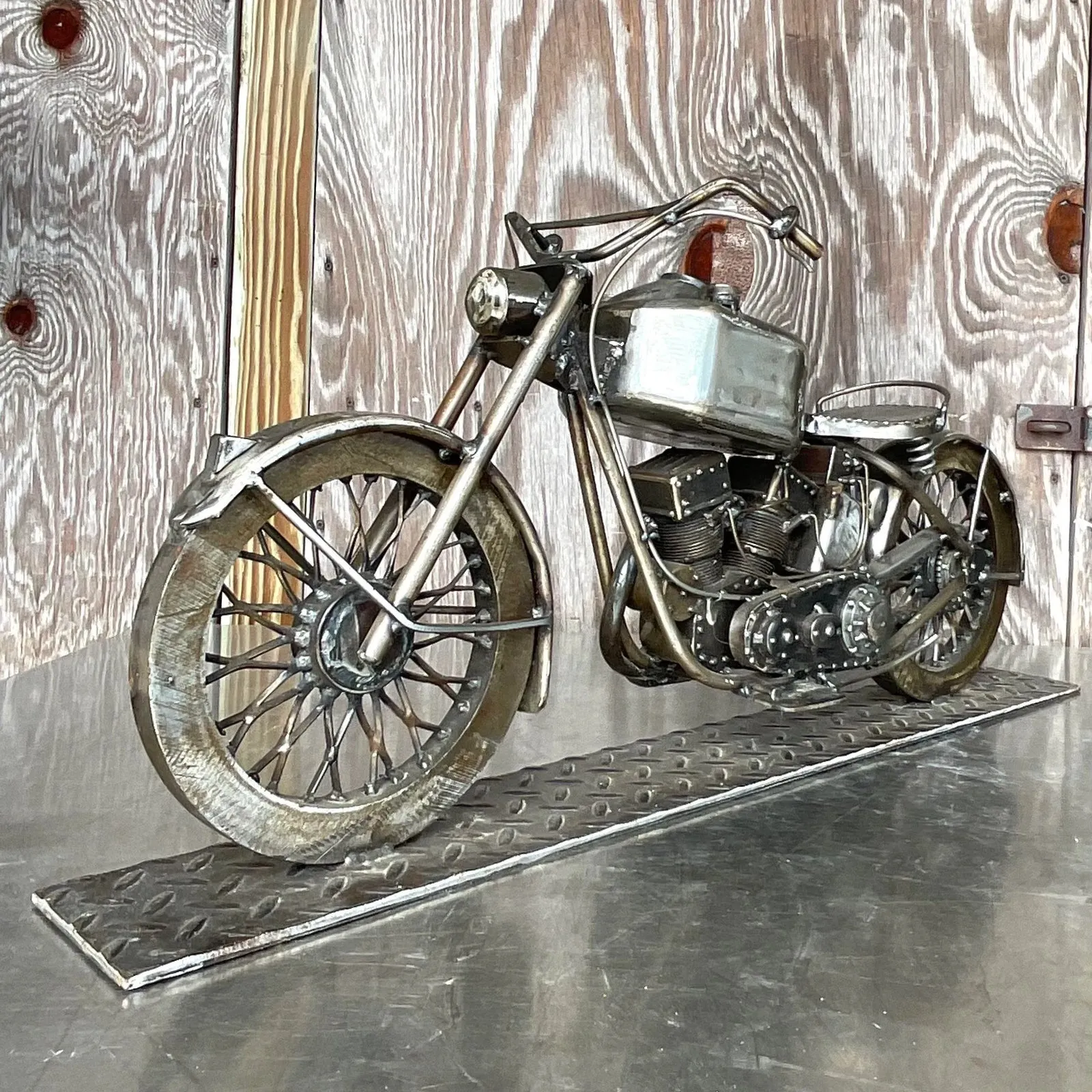 Vintage Motorcycle Sculpture — additional photo 4