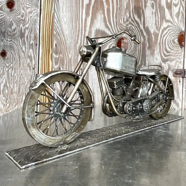 Vintage Motorcycle Sculpture — additional photo 4