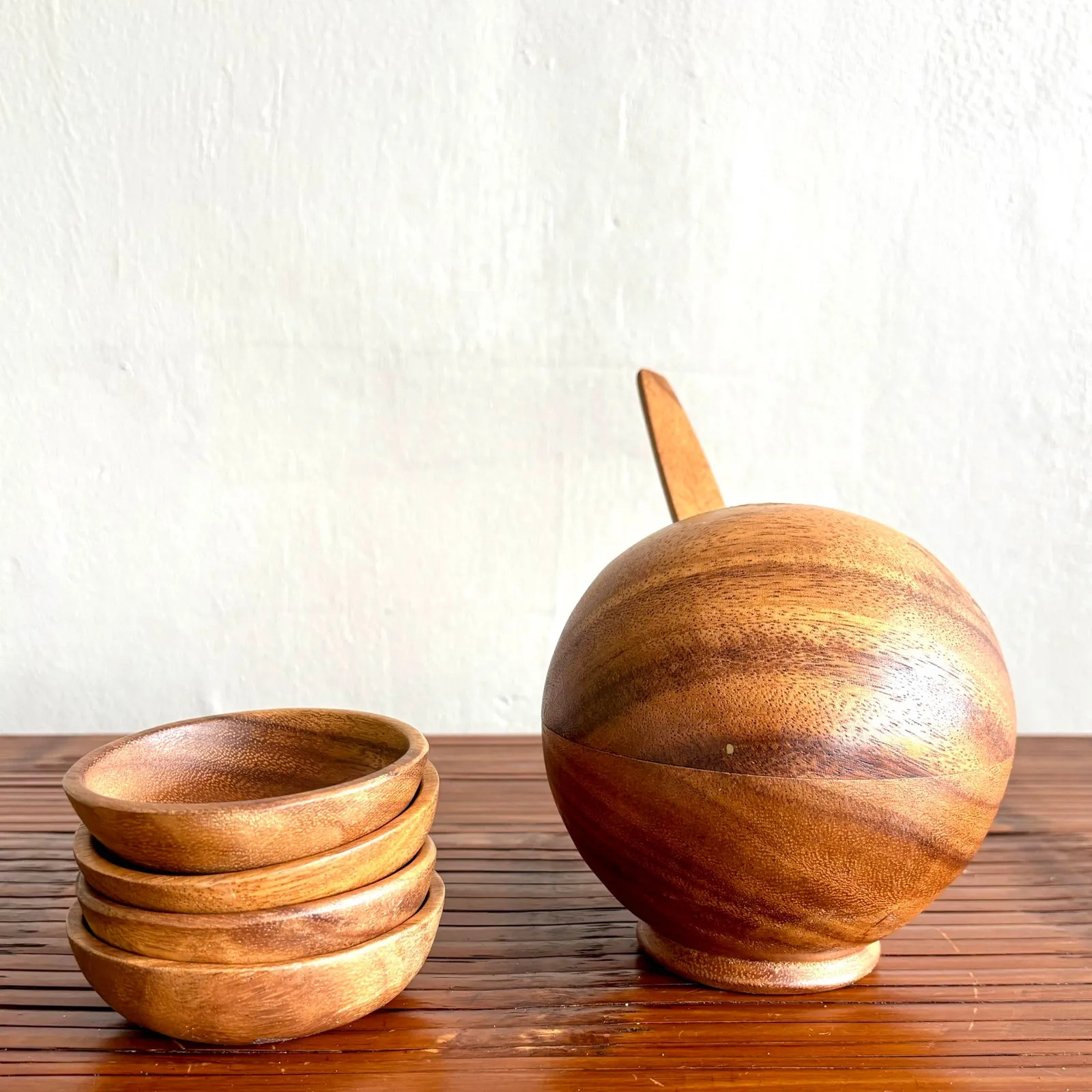Vintage Boho Chic Wood Serving Set- 6 Pieces — additional photo 7