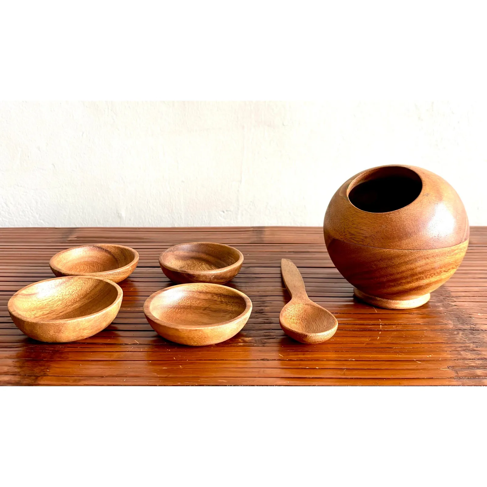 Vintage Boho Chic Wood Serving Set- 6 Pieces — additional photo 1