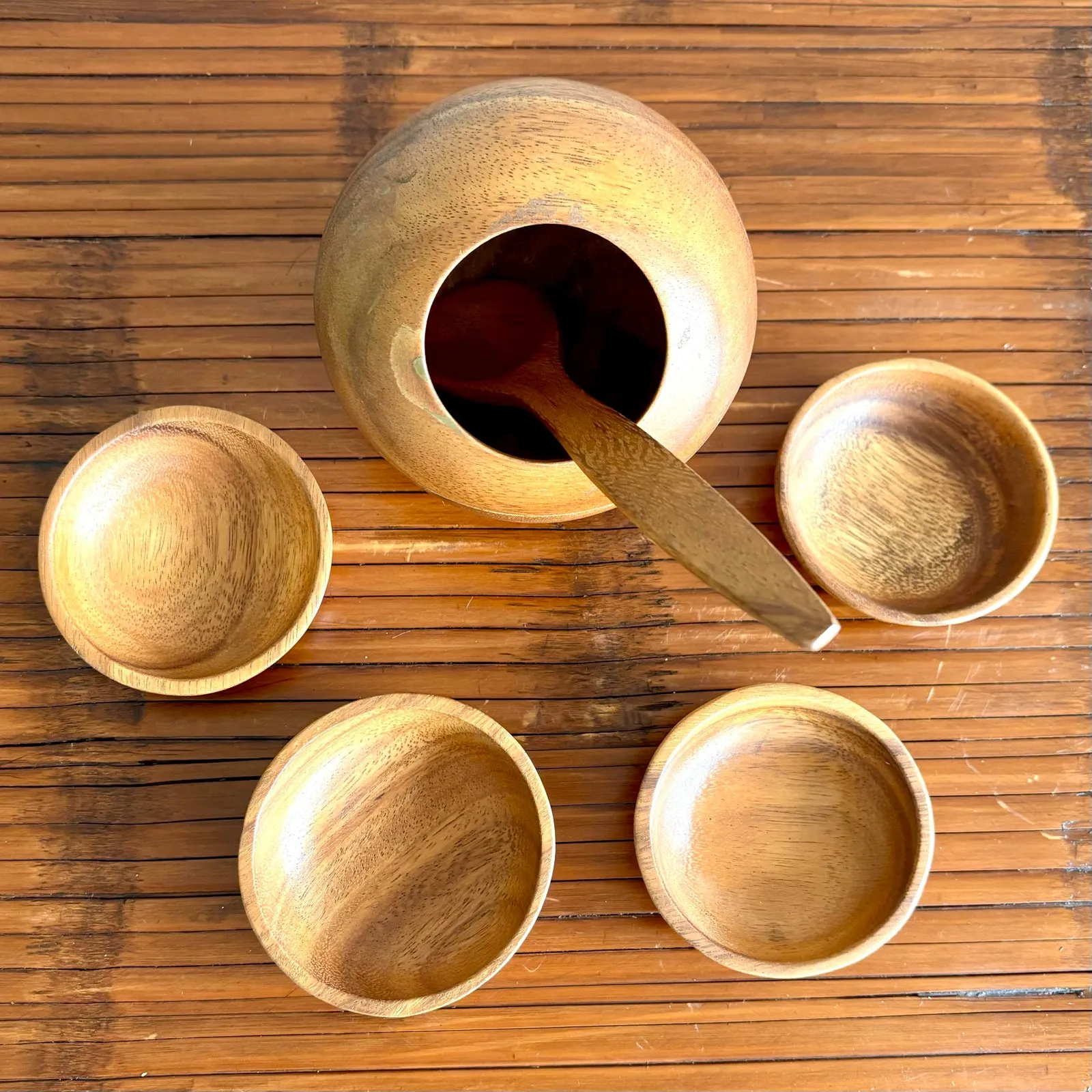 Vintage Boho Chic Wood Serving Set- 6 Pieces — additional photo 8