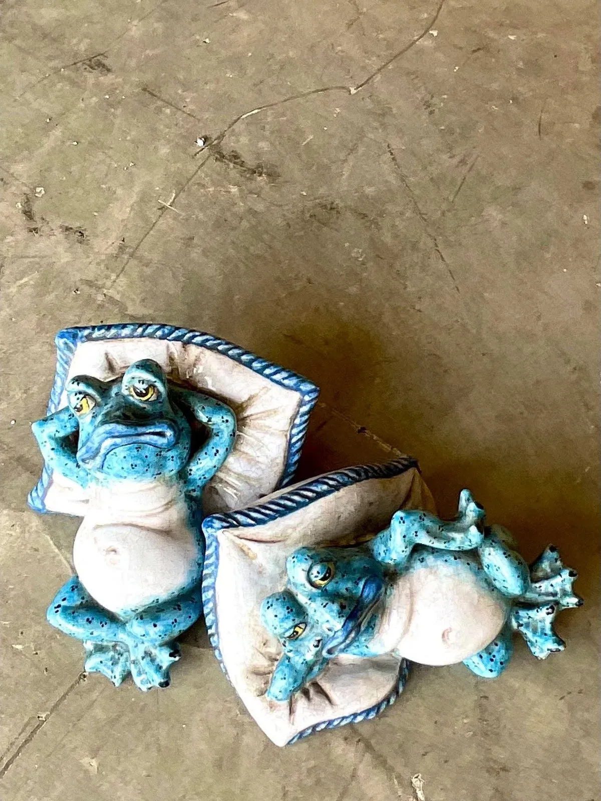 Vintage Italian Ceccarelli Hand Painted Frogs - a Pair — additional photo 7