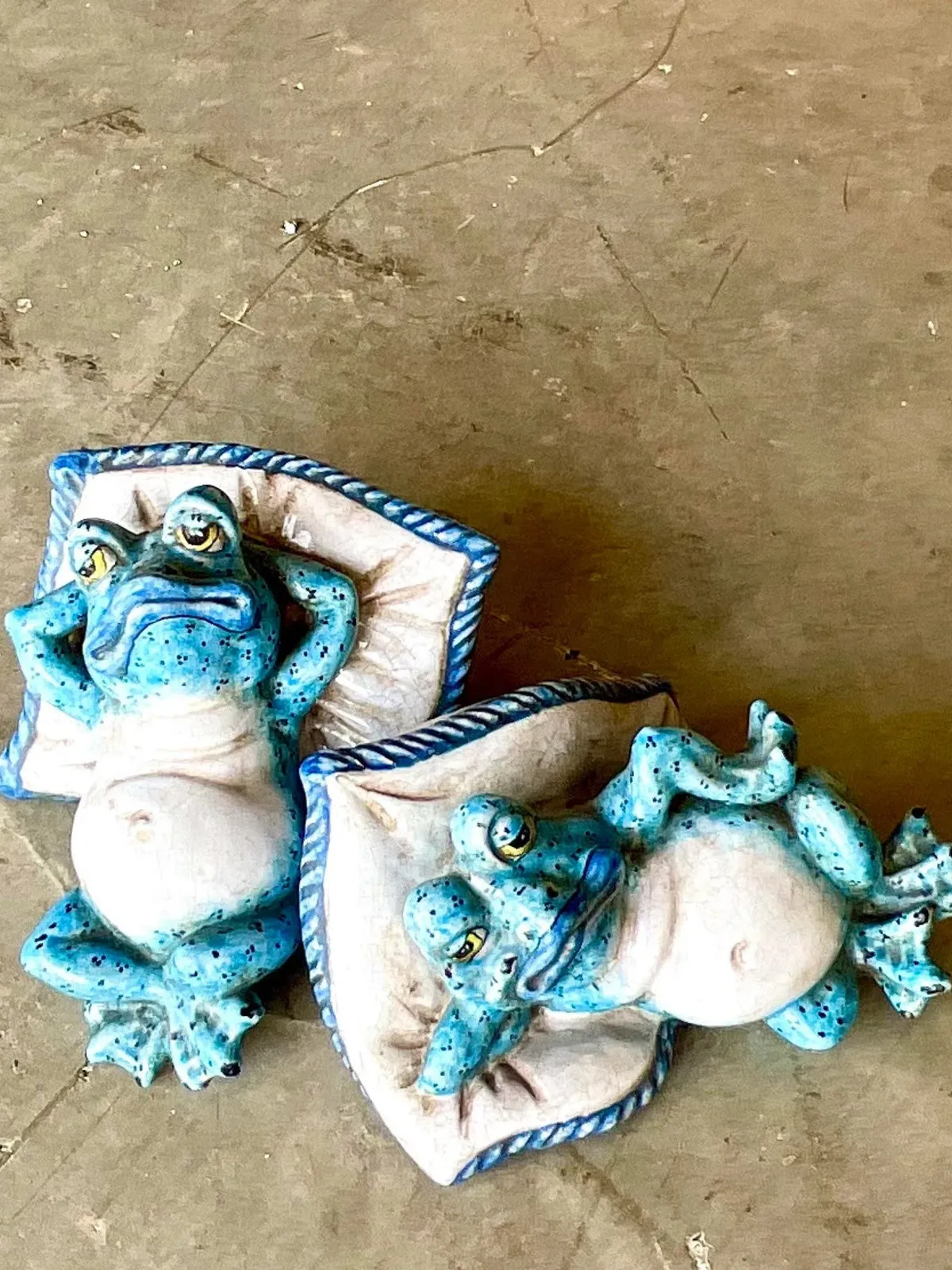 Vintage Italian Ceccarelli Hand Painted Frogs - a Pair — additional photo 3