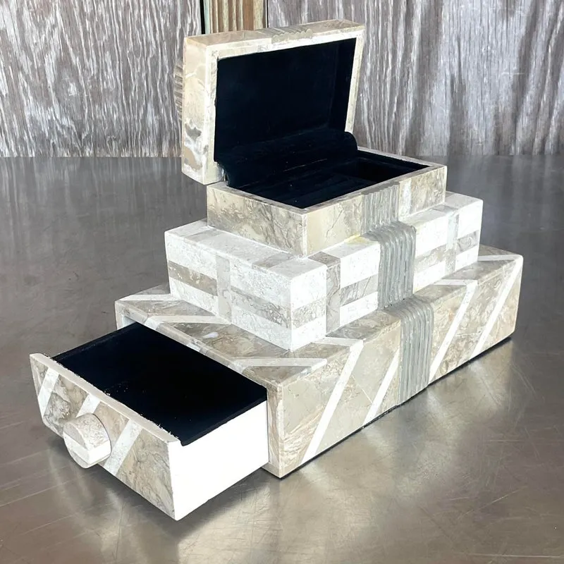 Vintage Boho Tessellated Stone Box — additional photo 4