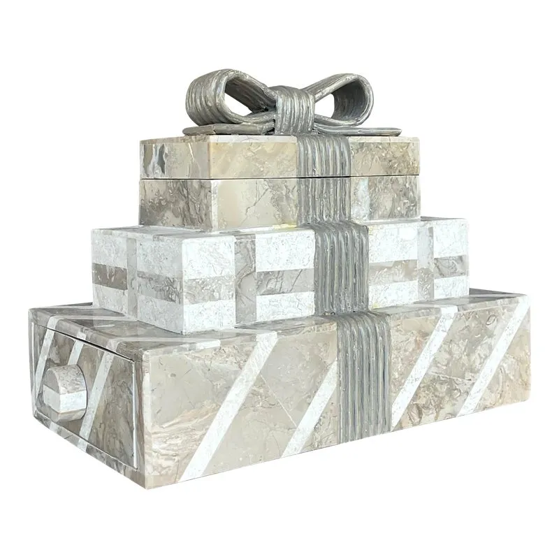 Vintage Boho Tessellated Stone Box — additional photo 1