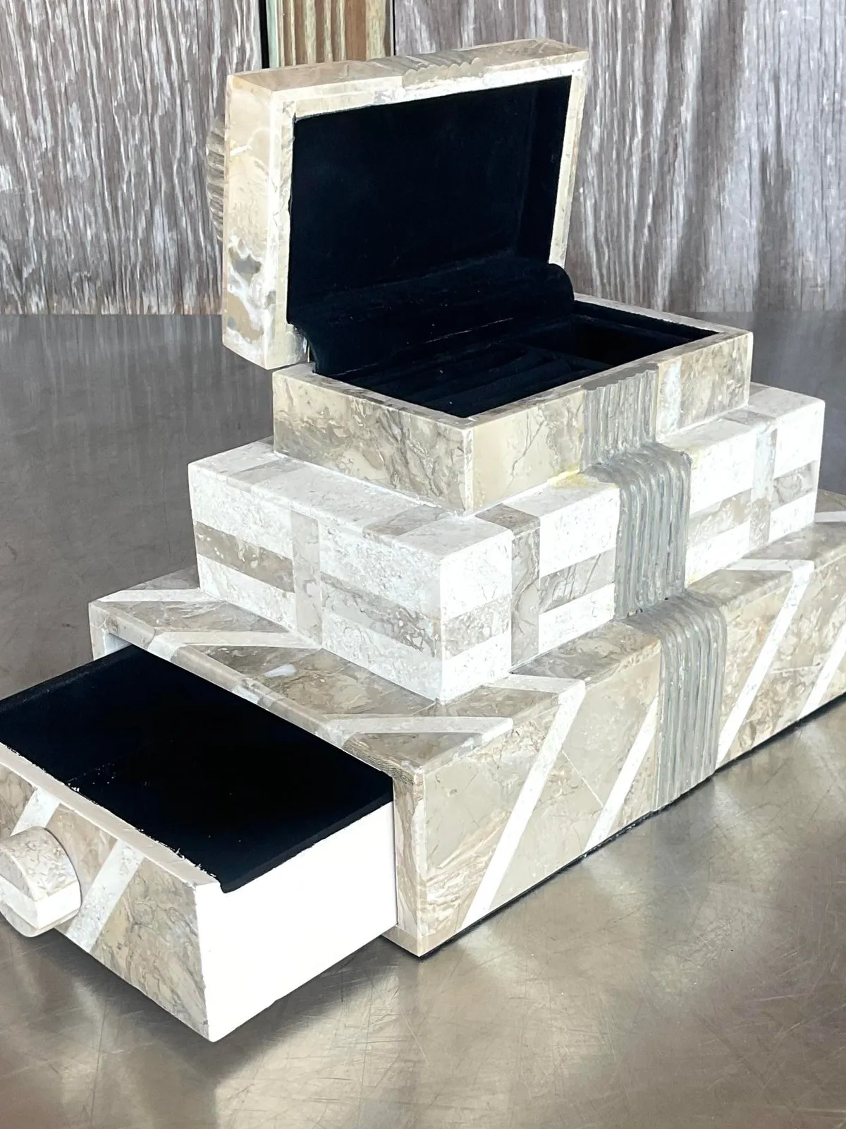 Vintage Boho Tessellated Stone Box — additional photo 6
