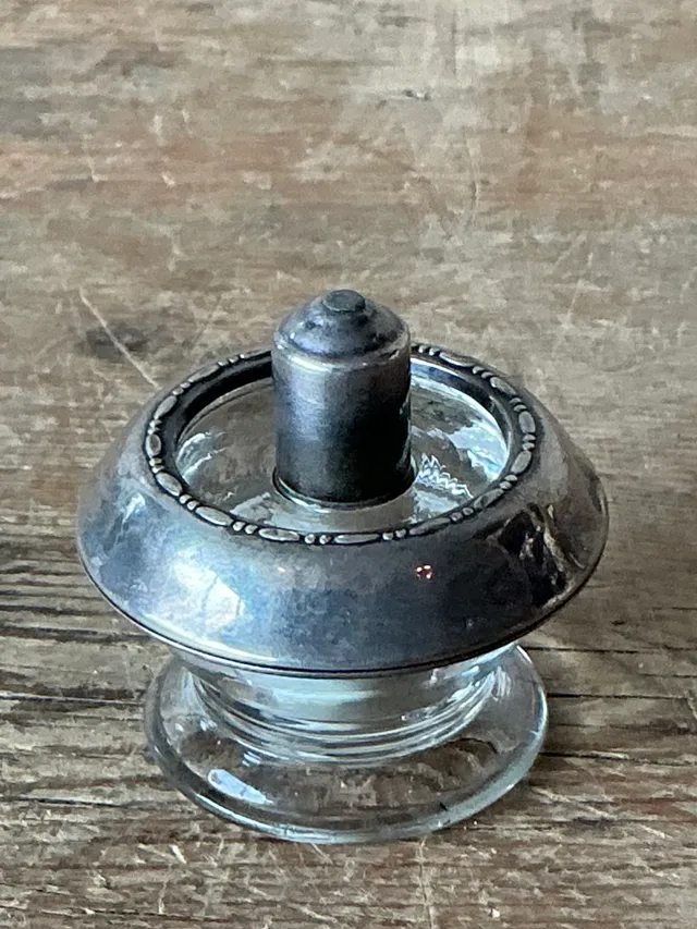 Vintage Boho Sterling Silver & Glass Table Lighter — additional photo 5