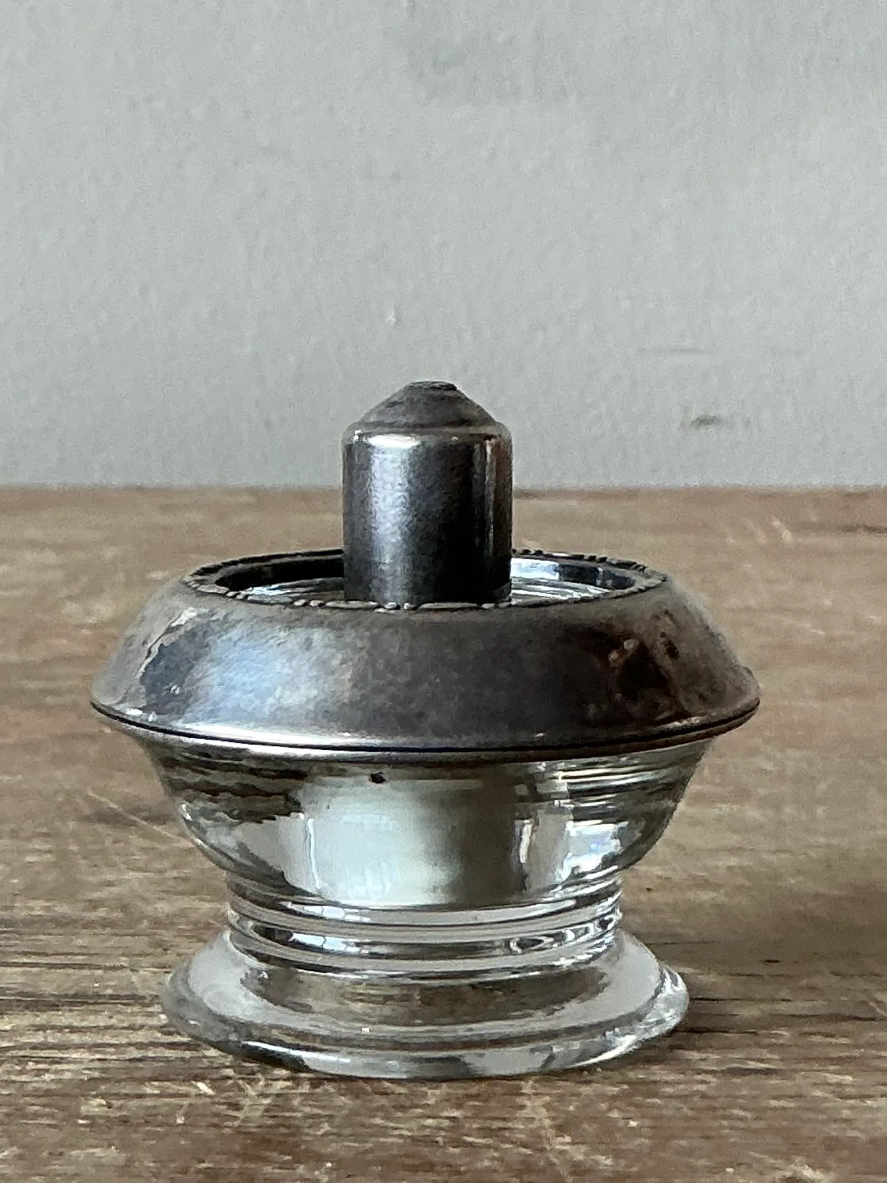 Vintage Boho Sterling Silver & Glass Table Lighter — additional photo 3