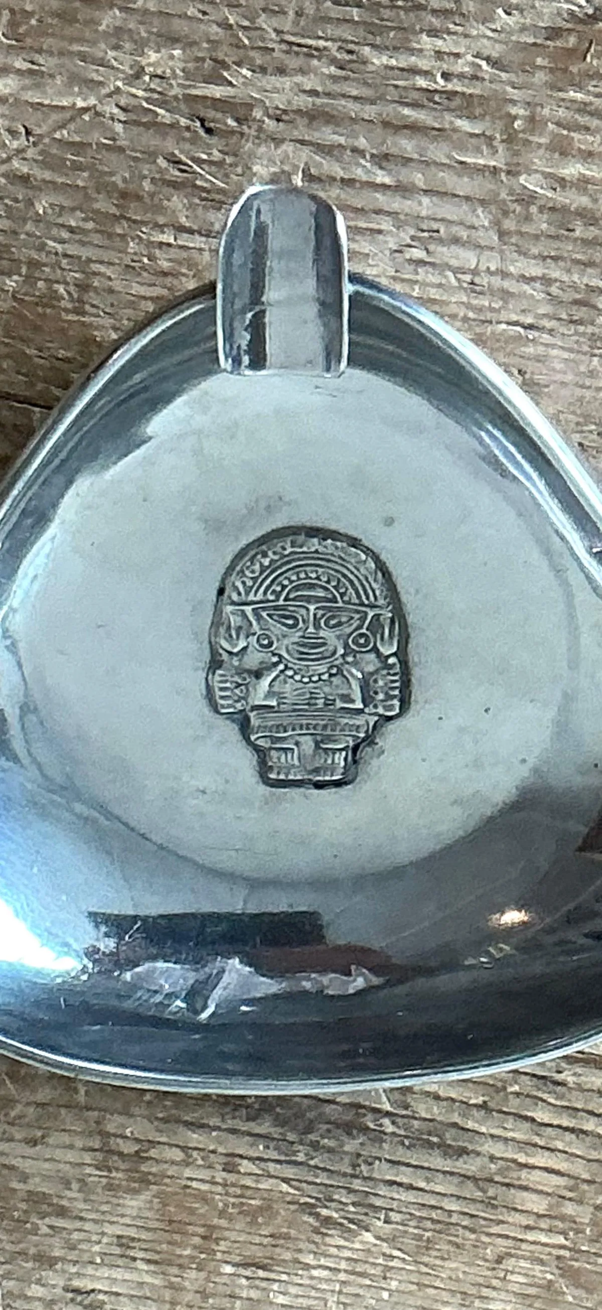 Vintage Boho Silver Incan Ash Tray — additional photo 2
