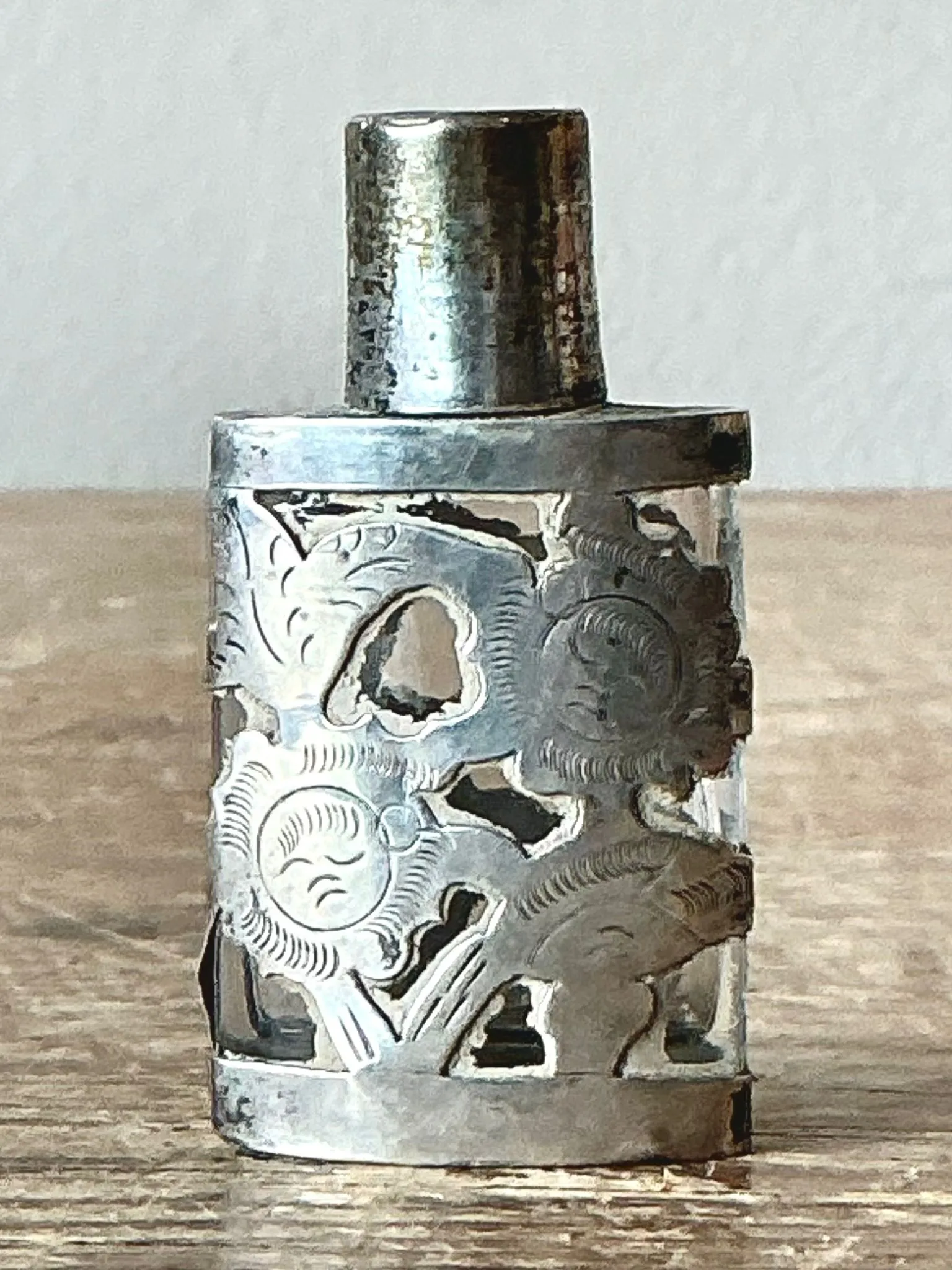 Vintage Boho Sterling Silver Perfume Bottle — additional photo 6