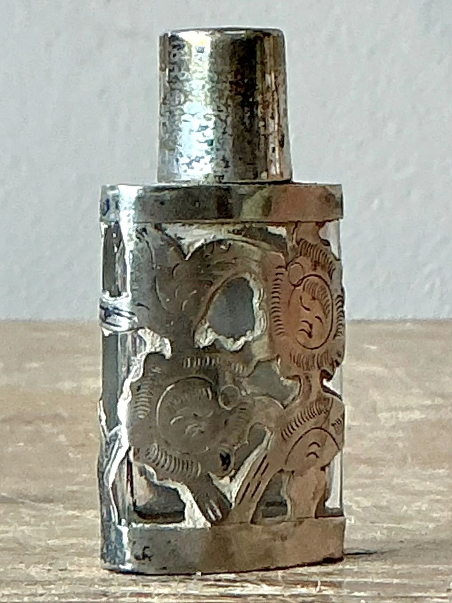 Vintage Boho Sterling Silver Perfume Bottle — additional photo 3
