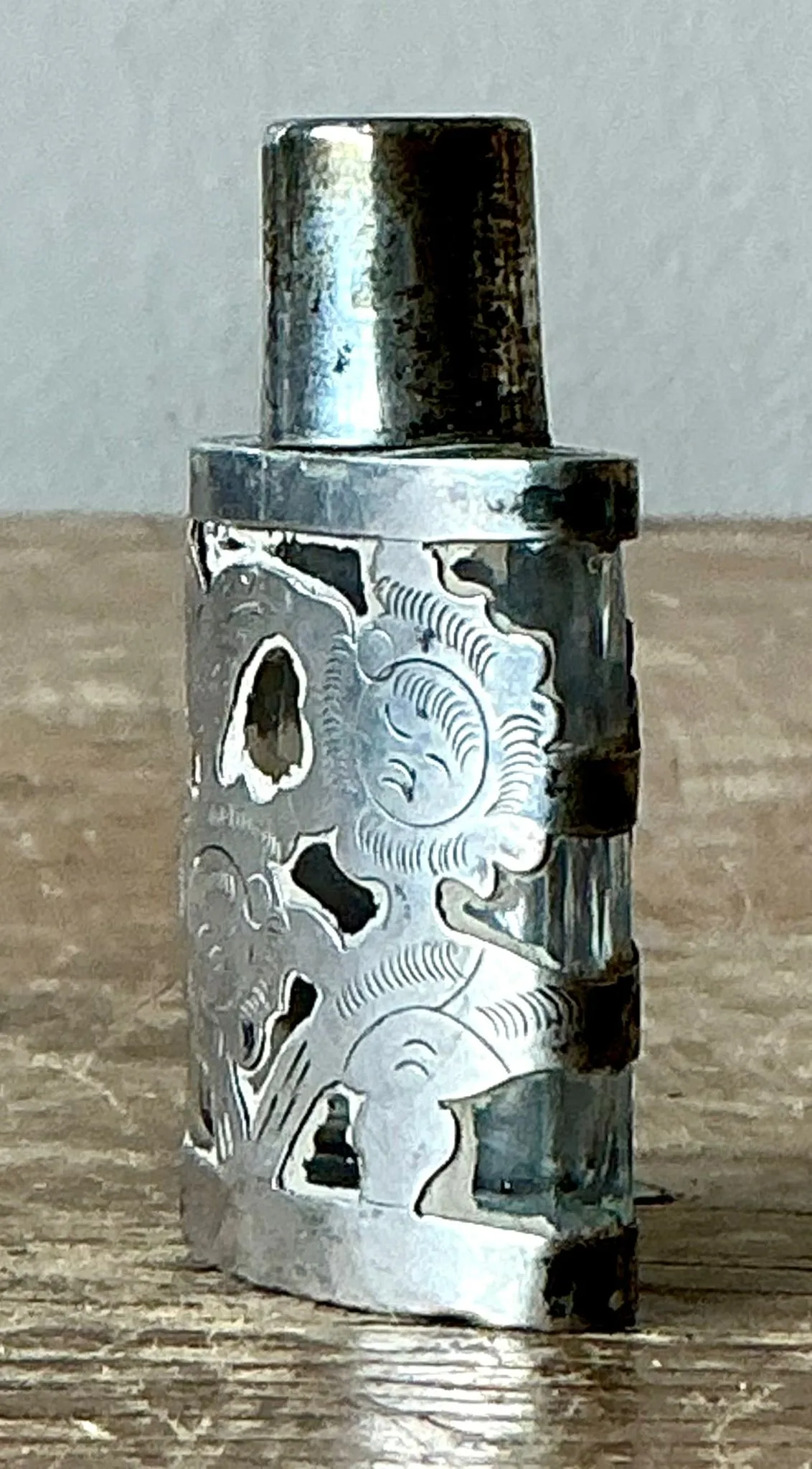 Vintage Boho Sterling Silver Perfume Bottle — additional photo 4