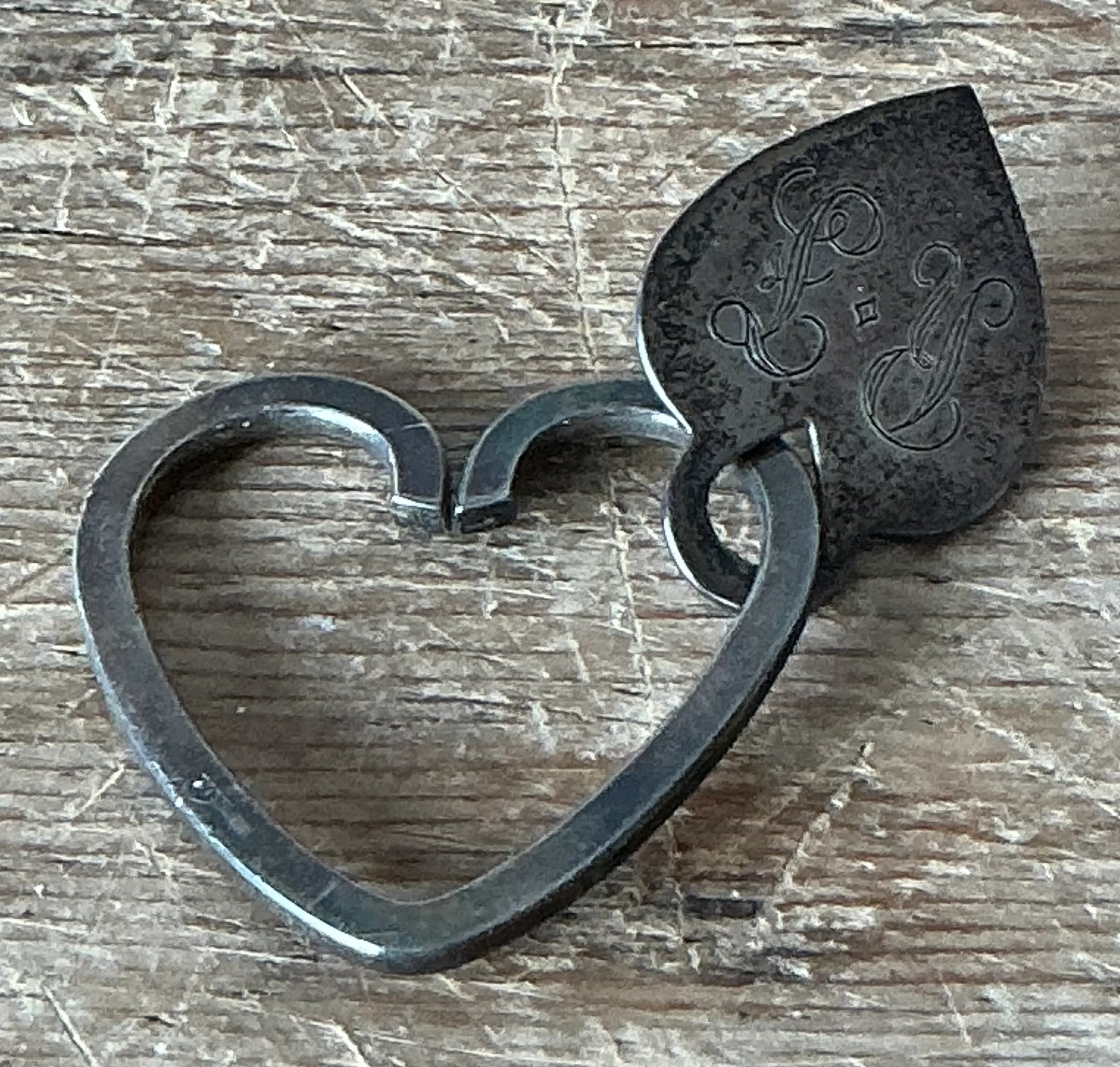 Vintage Sterling Silver Heart Cartier Keychain — additional photo 1