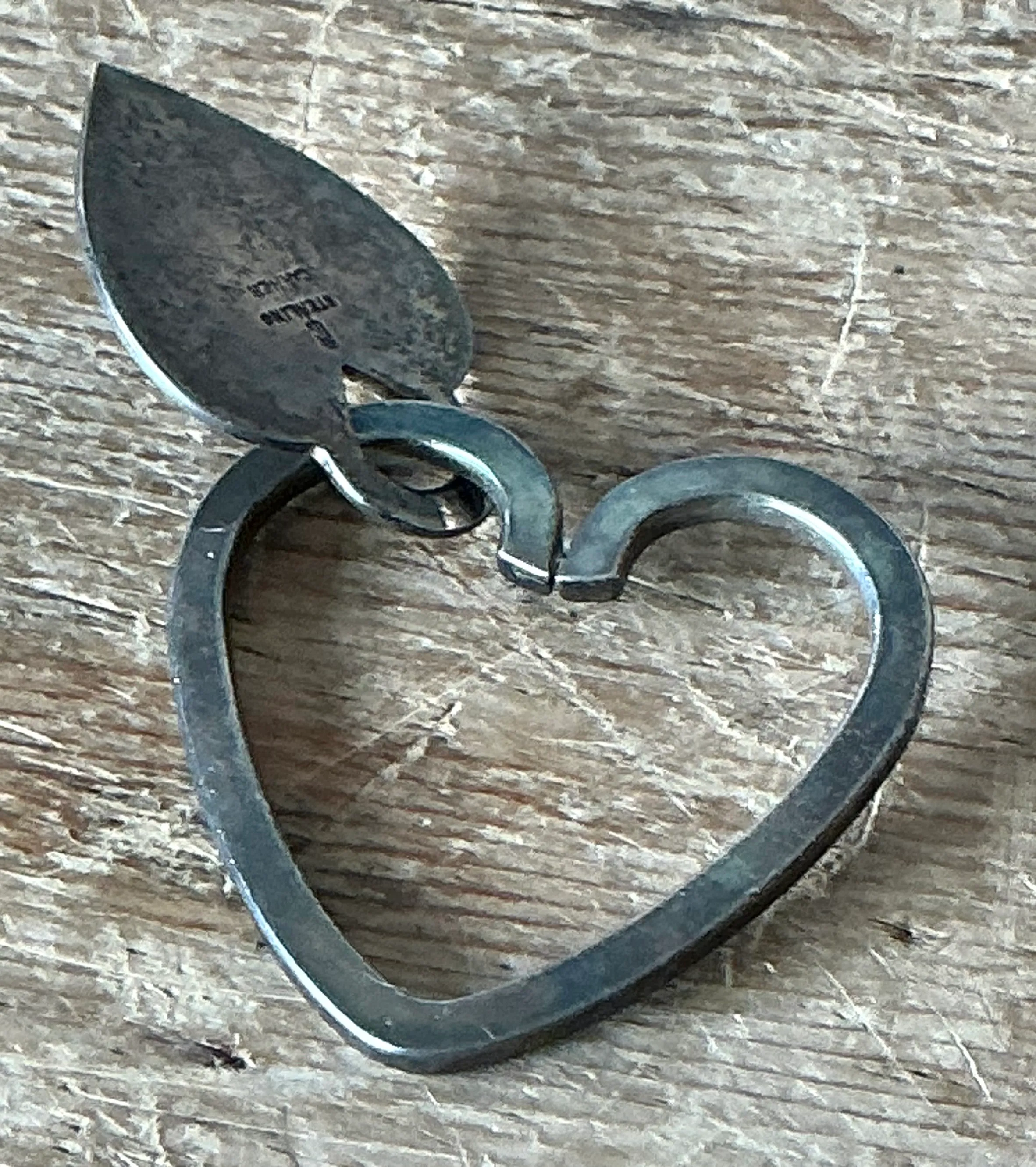 Vintage Sterling Silver Heart Cartier Keychain — additional photo 4