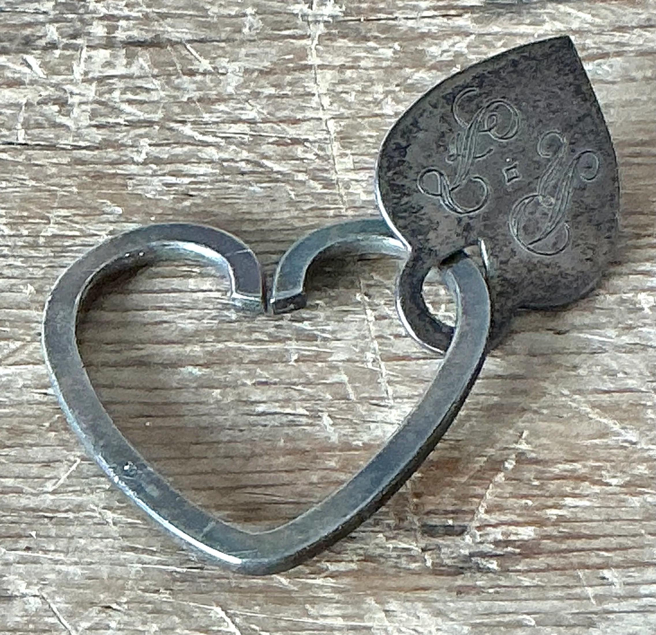 Vintage Sterling Silver Heart Cartier Keychain — additional photo 2