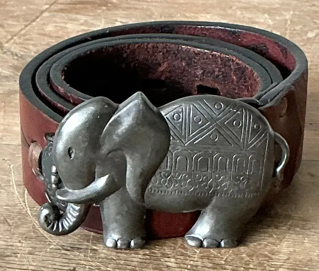 Vintage Boho Elephant Buckle Belt — additional photo 5