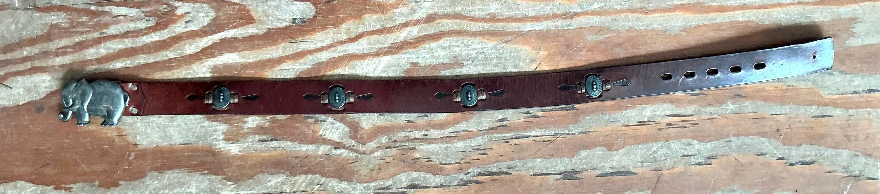 Vintage Boho Elephant Buckle Belt — additional photo 3
