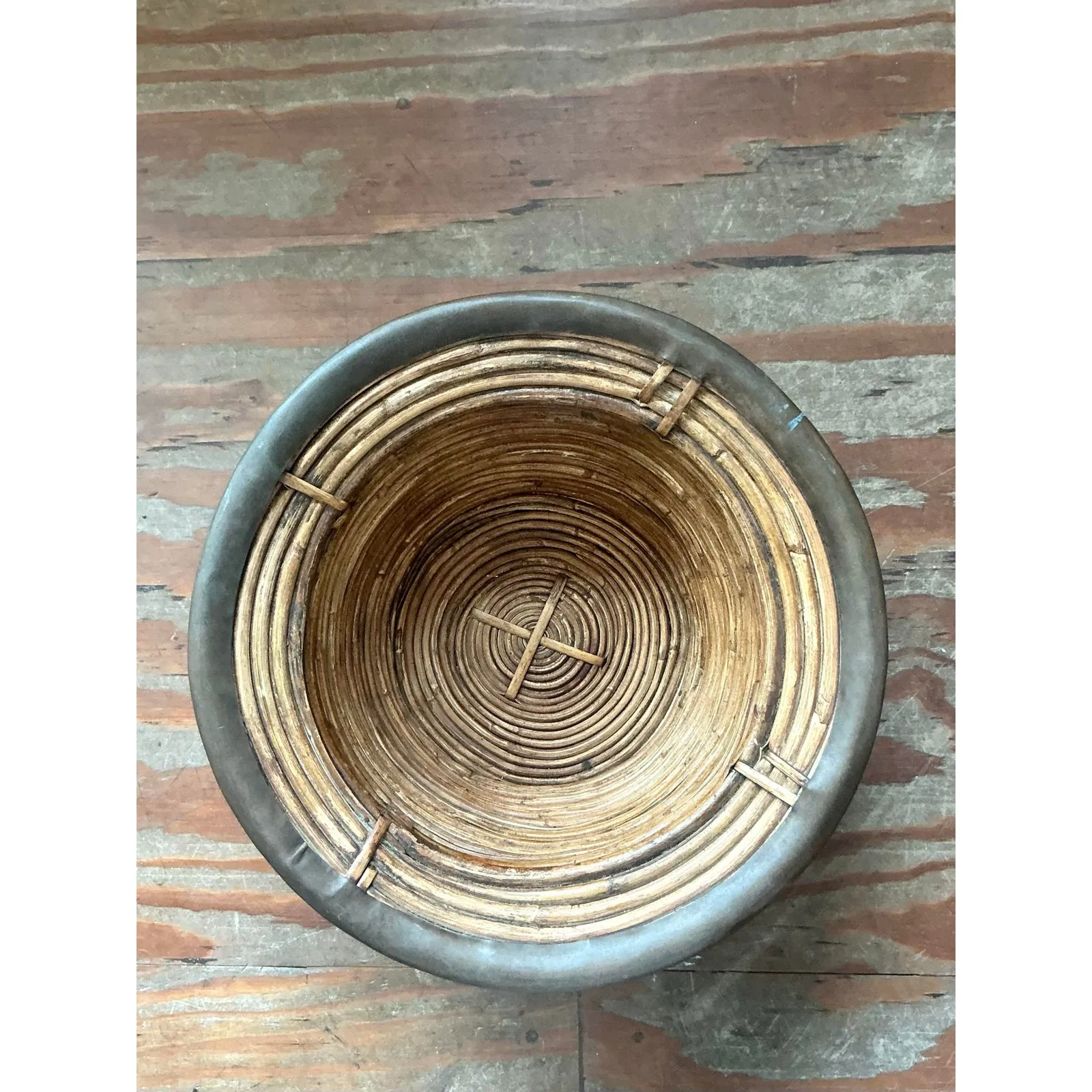 Vintage Boho Pencil Reed Bowl — additional photo 4