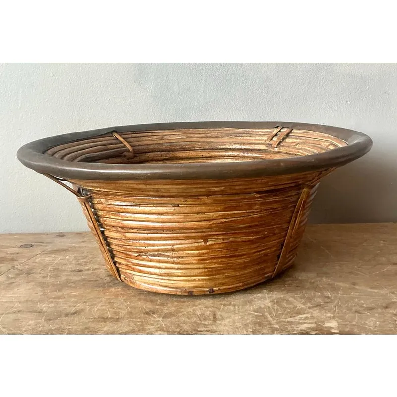Vintage Boho Pencil Reed Bowl — additional photo 8