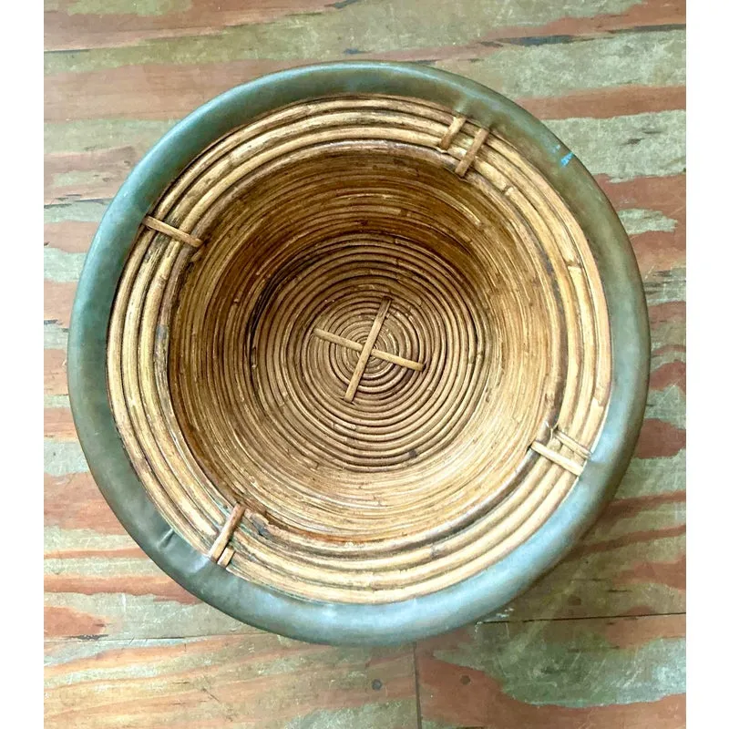 Vintage Boho Pencil Reed Bowl — additional photo 2