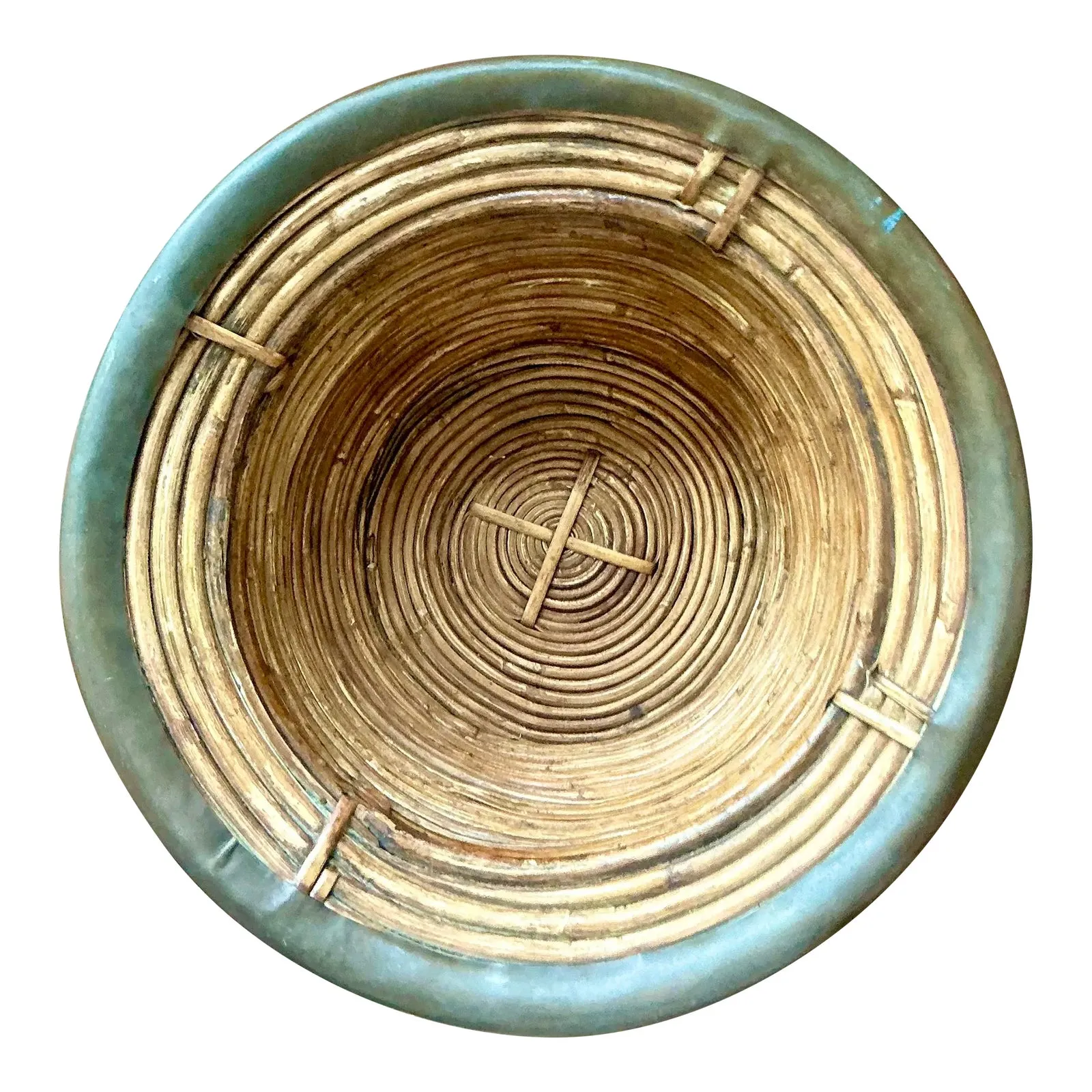 Vintage Boho Pencil Reed Bowl — additional photo 1