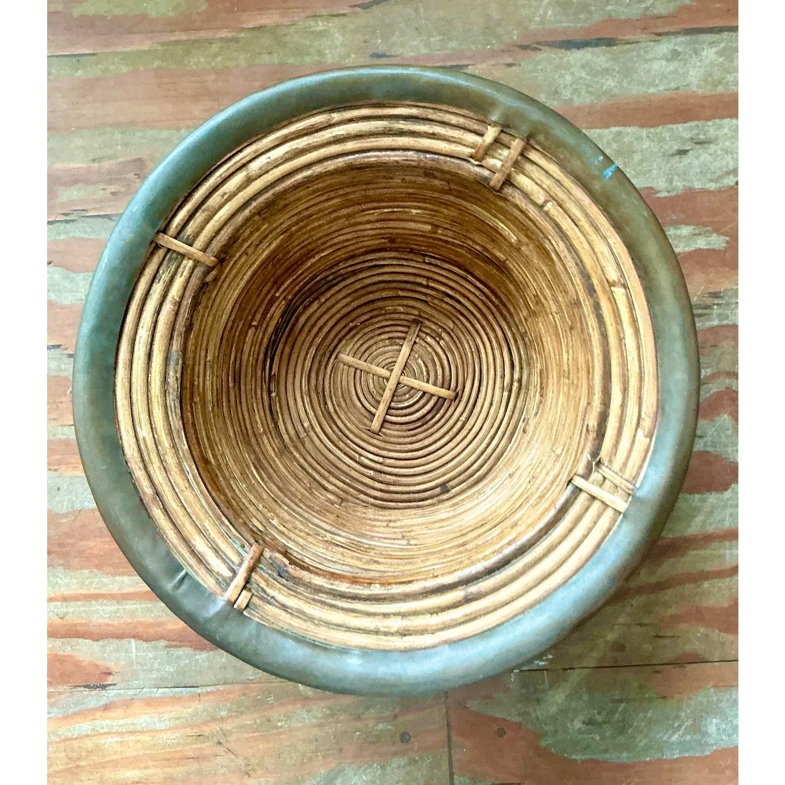 Vintage Boho Pencil Reed Bowl — additional photo 3