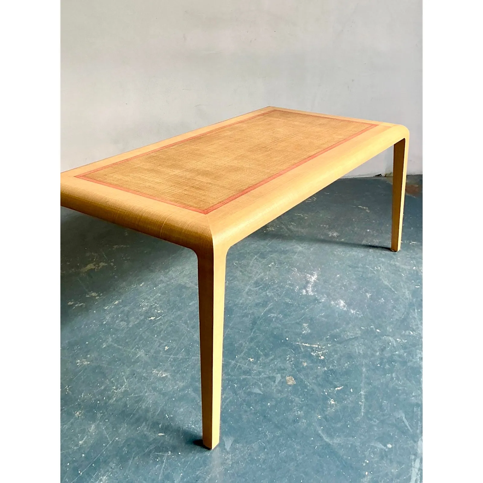Vintage Boho Harrison Van Horn Grasscloth Dining Table — additional photo 4