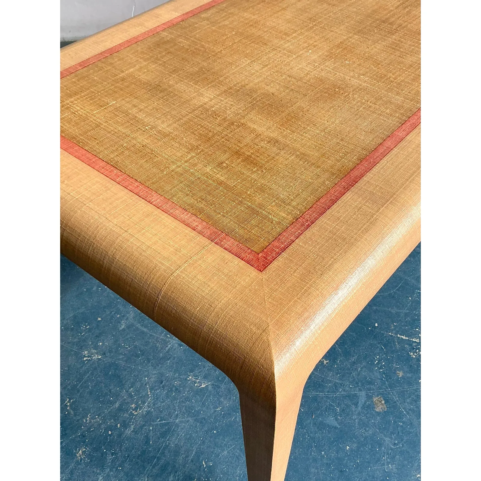 Vintage Boho Harrison Van Horn Grasscloth Dining Table — additional photo 6