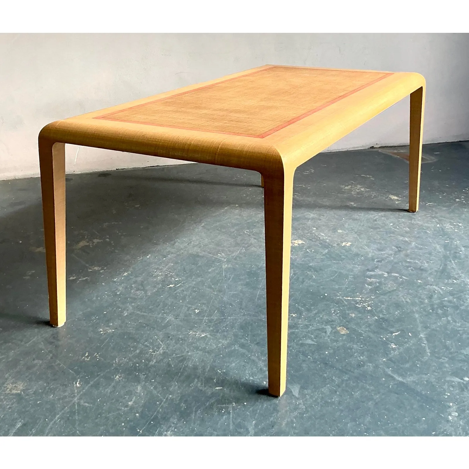 Vintage Boho Harrison Van Horn Grasscloth Dining Table — additional photo 2