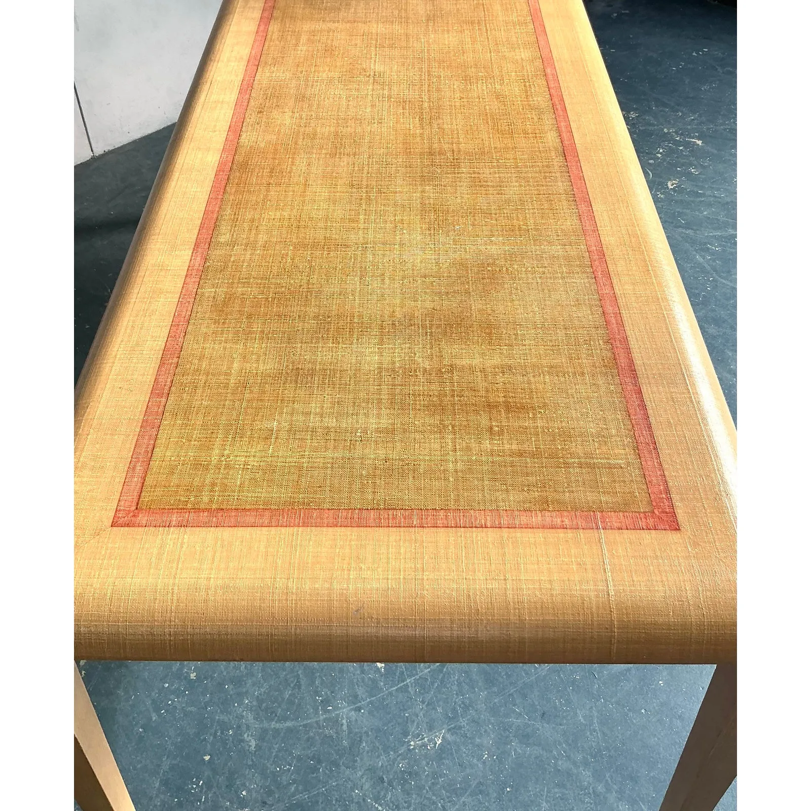Vintage Boho Harrison Van Horn Grasscloth Dining Table — additional photo 8