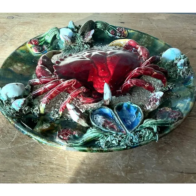 Vintage Regency French Majolica Crab Plate — additional photo 5