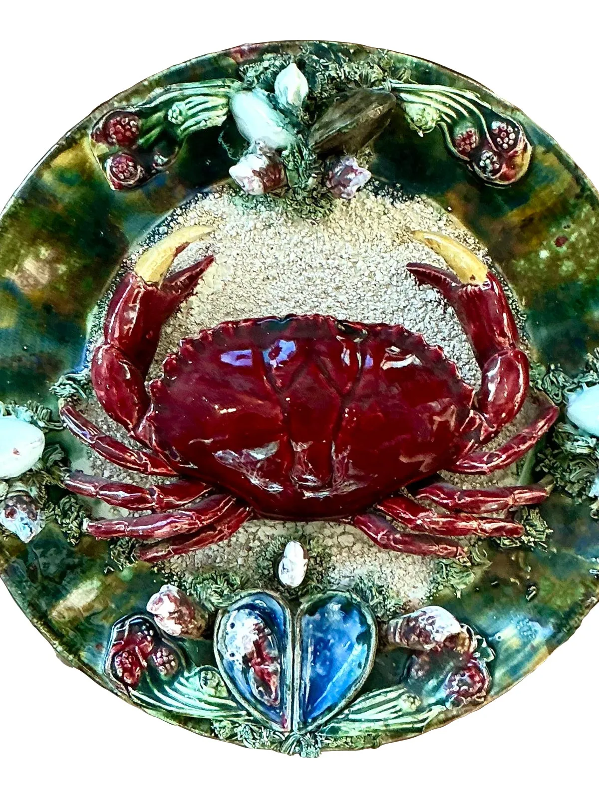 Vintage Regency French Majolica Crab Plate — additional photo 8