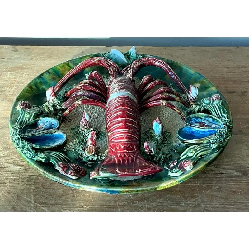 Vintage Regency French Majolica Lobster Plate — additional photo 5