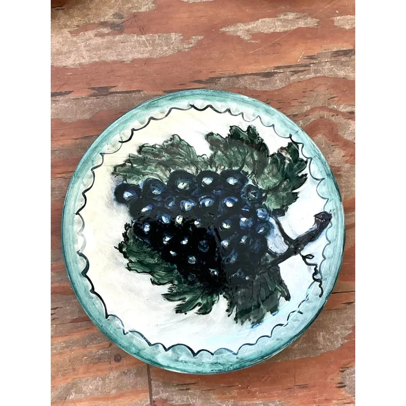 Vintage Regency Hand Painted Ceramic Plates - Set of 4 — additional photo 5
