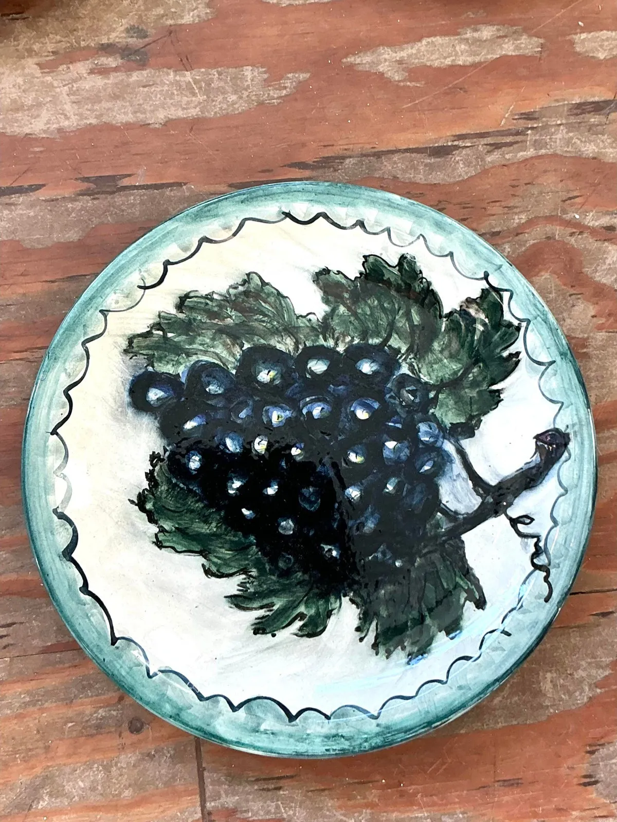 Vintage Regency Hand Painted Ceramic Plates - Set of 4 — additional photo 7