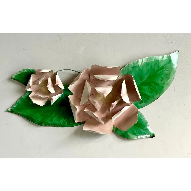 Vintage Boho Metal Roses Wall Sculpture — additional photo 2