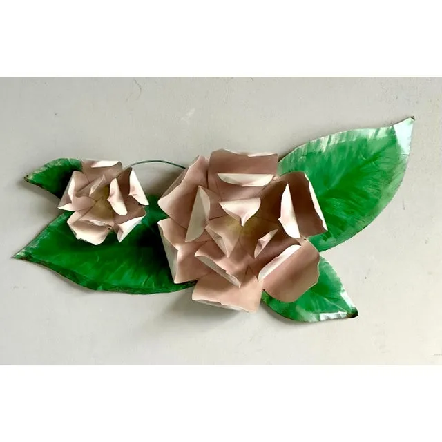 Vintage Boho Metal Roses Wall Sculpture — additional photo 4
