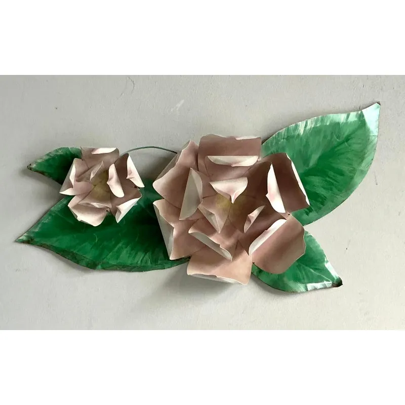 Vintage Boho Metal Roses Wall Sculpture — additional photo 5