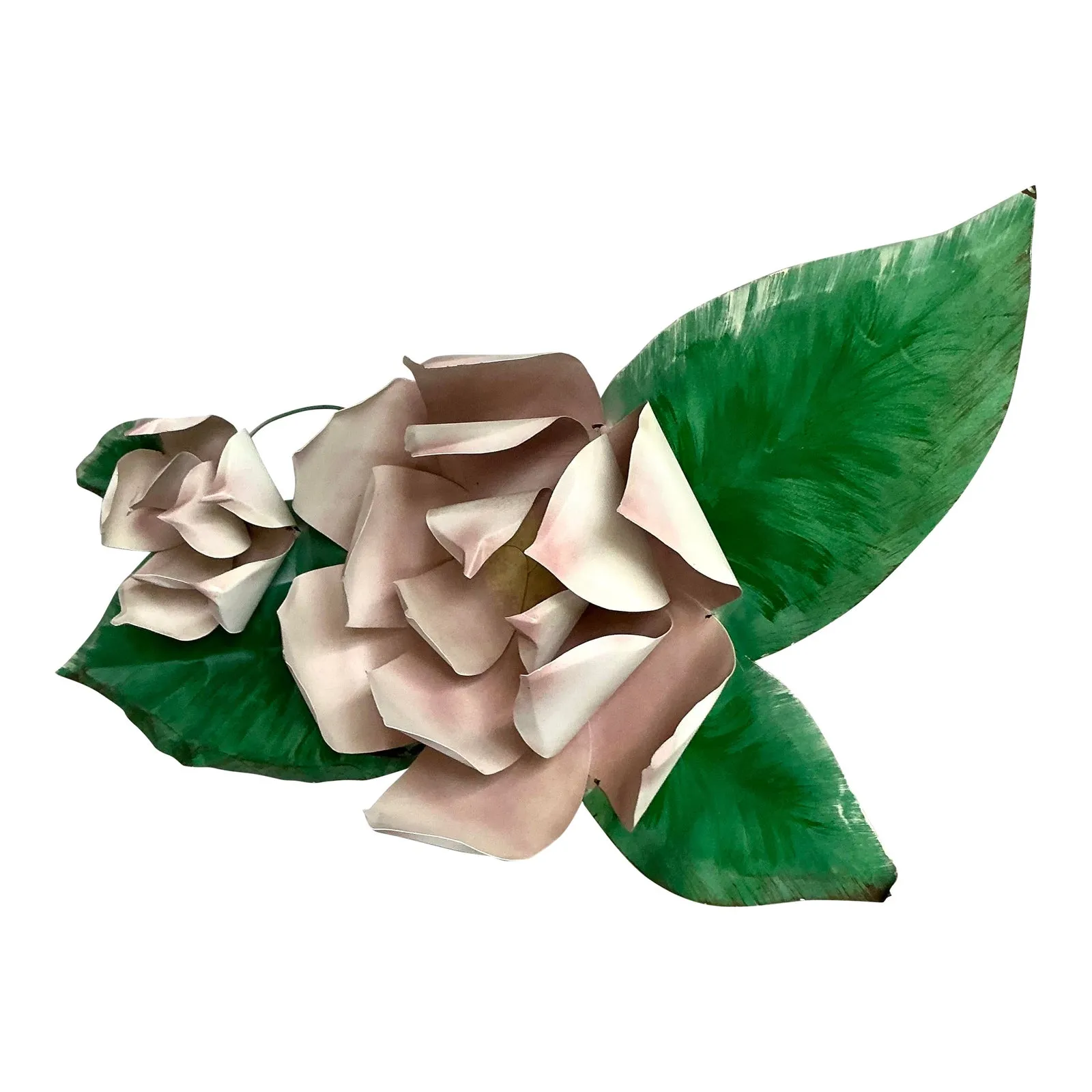 Vintage Boho Metal Roses Wall Sculpture