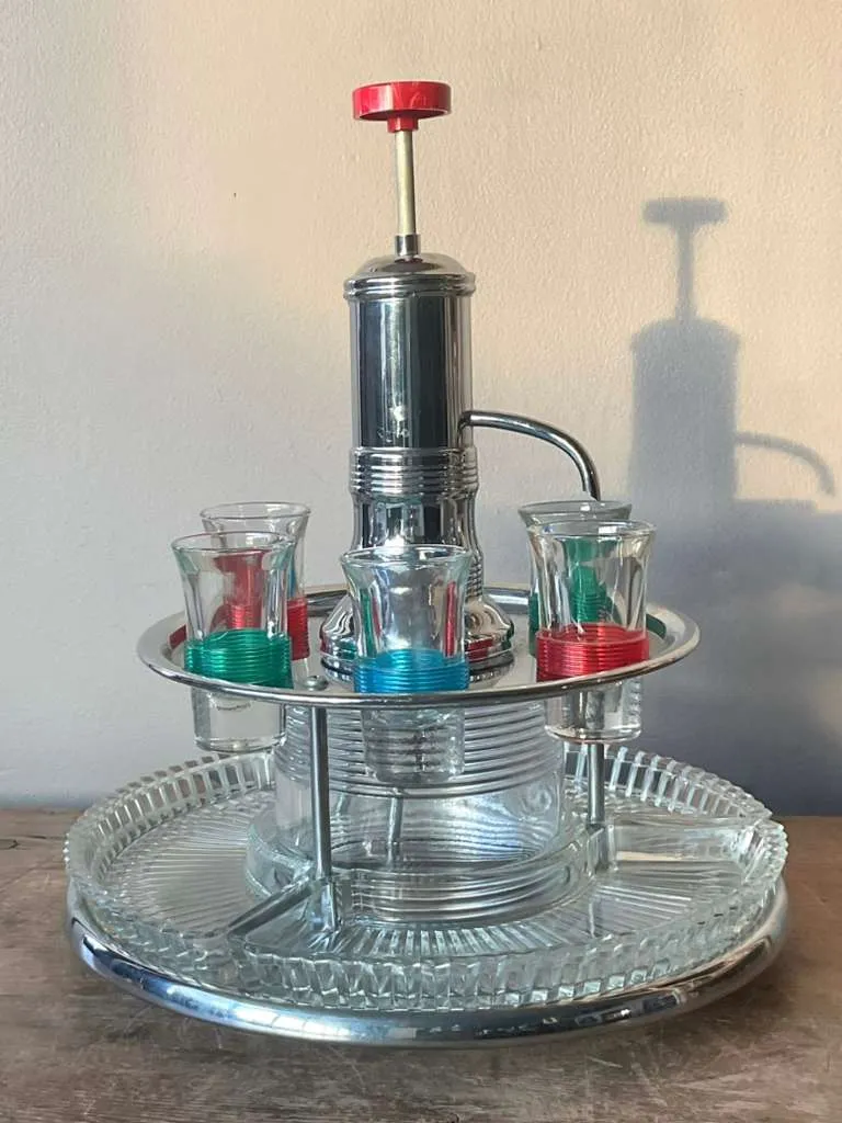 Vintage Boho MCM Swivel Shot Station — additional photo 6