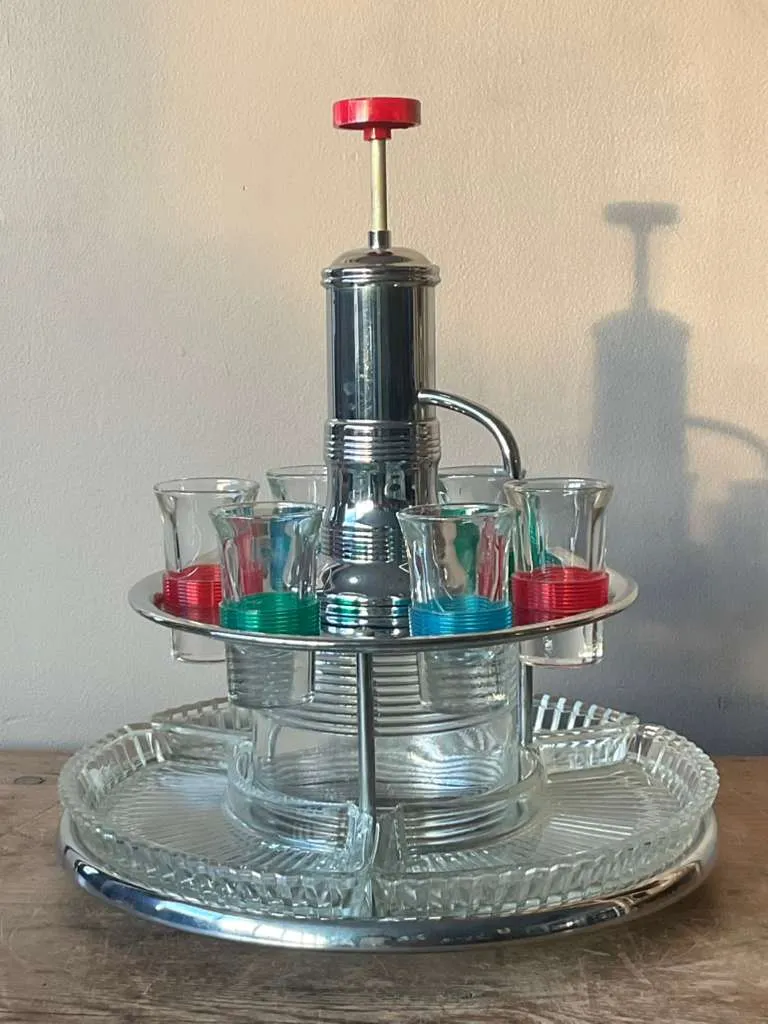 Vintage Boho MCM Swivel Shot Station — additional photo 1