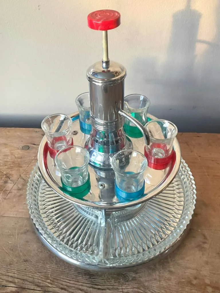Vintage Boho MCM Swivel Shot Station — additional photo 3
