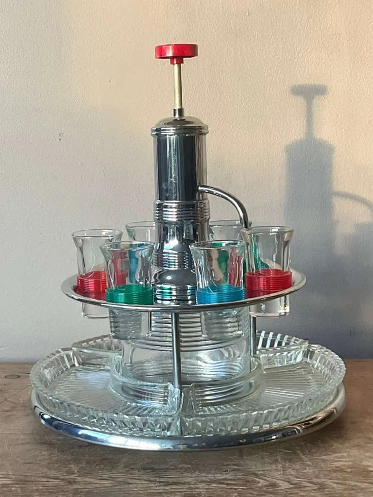 Vintage Boho MCM Swivel Shot Station — additional photo 5