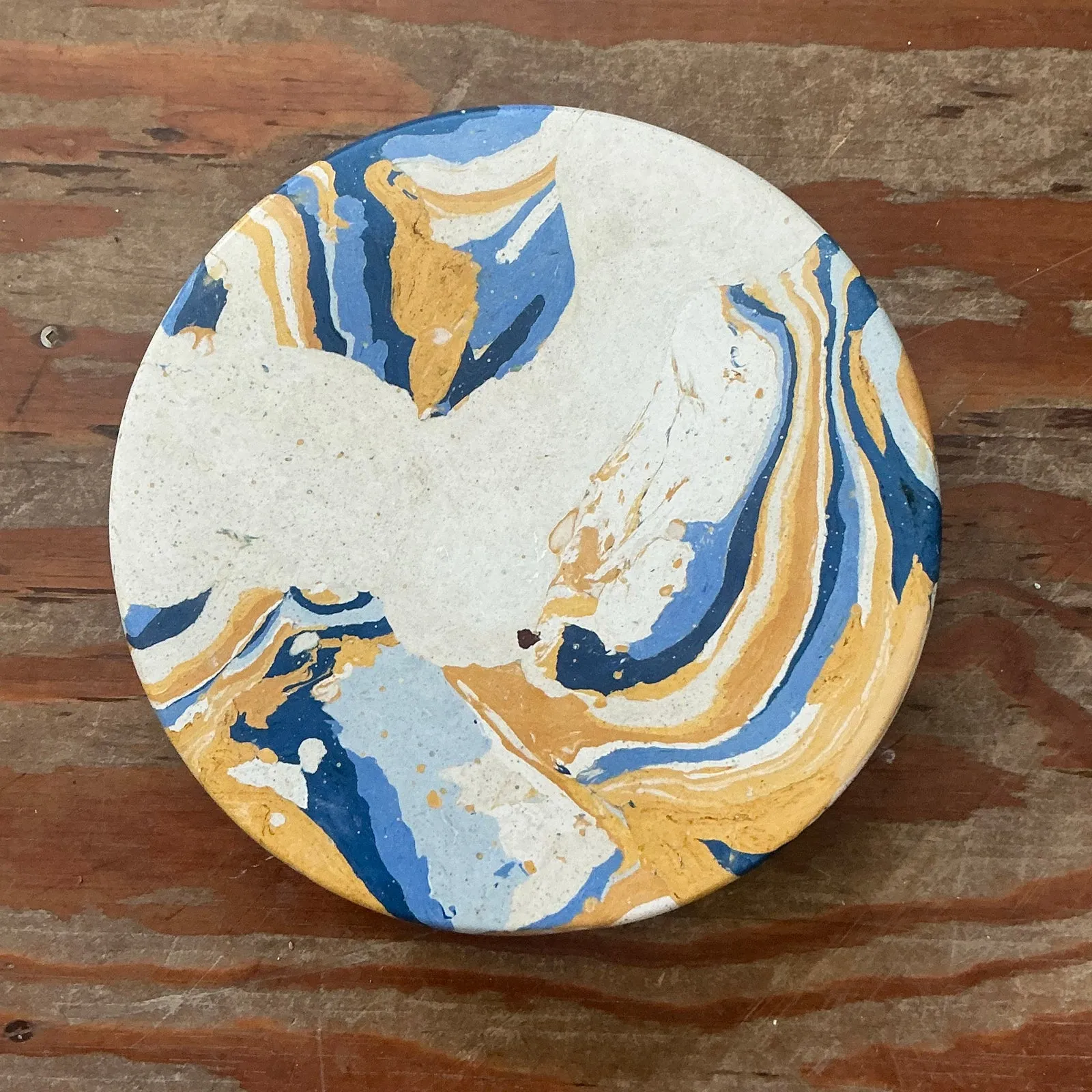 Boho Artisan Pigmented Plaster Scagliola Plinth — additional photo 2