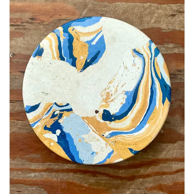 Boho Artisan Pigmented Plaster Scagliola Plinth — additional photo 4