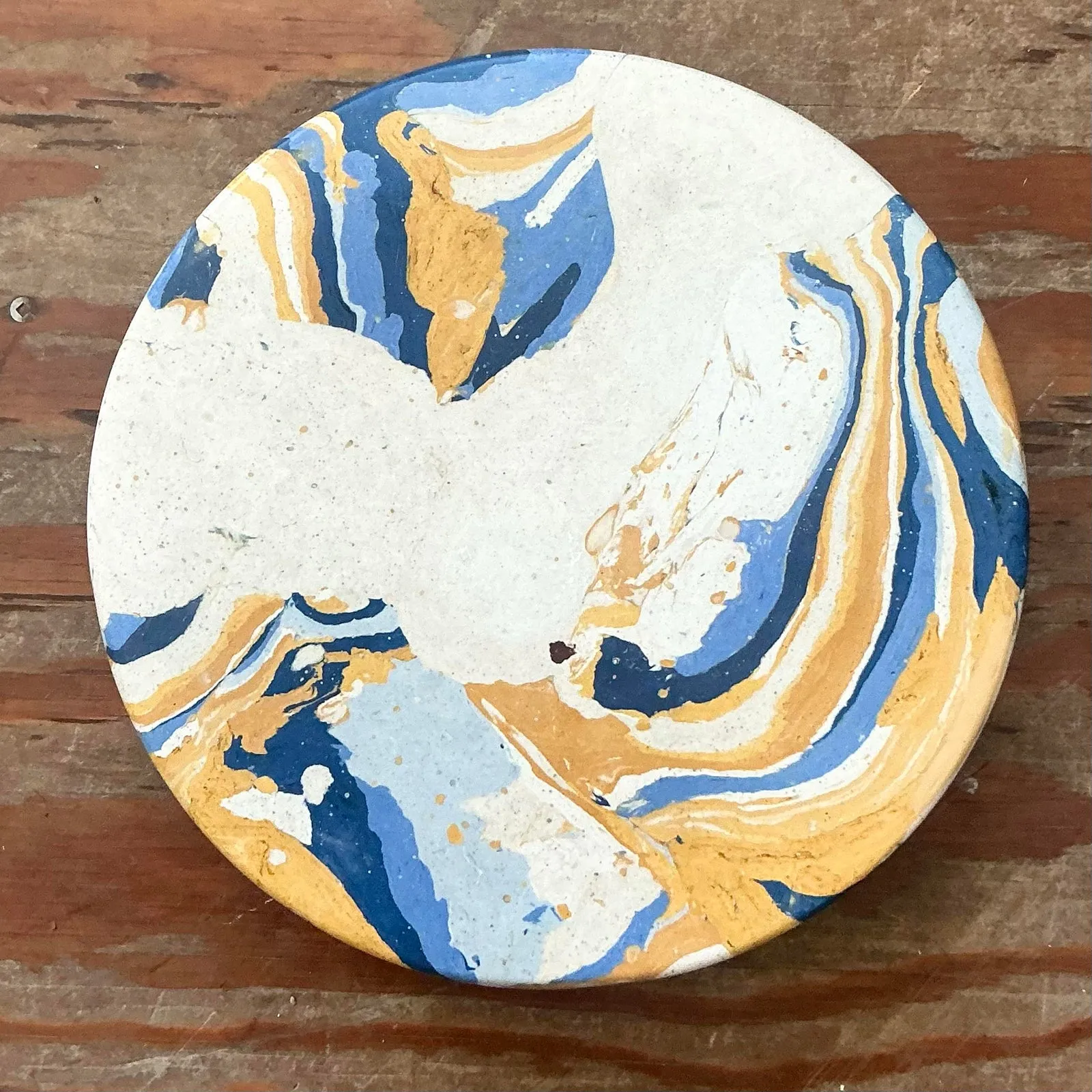 Boho Artisan Pigmented Plaster Scagliola Plinth — additional photo 6