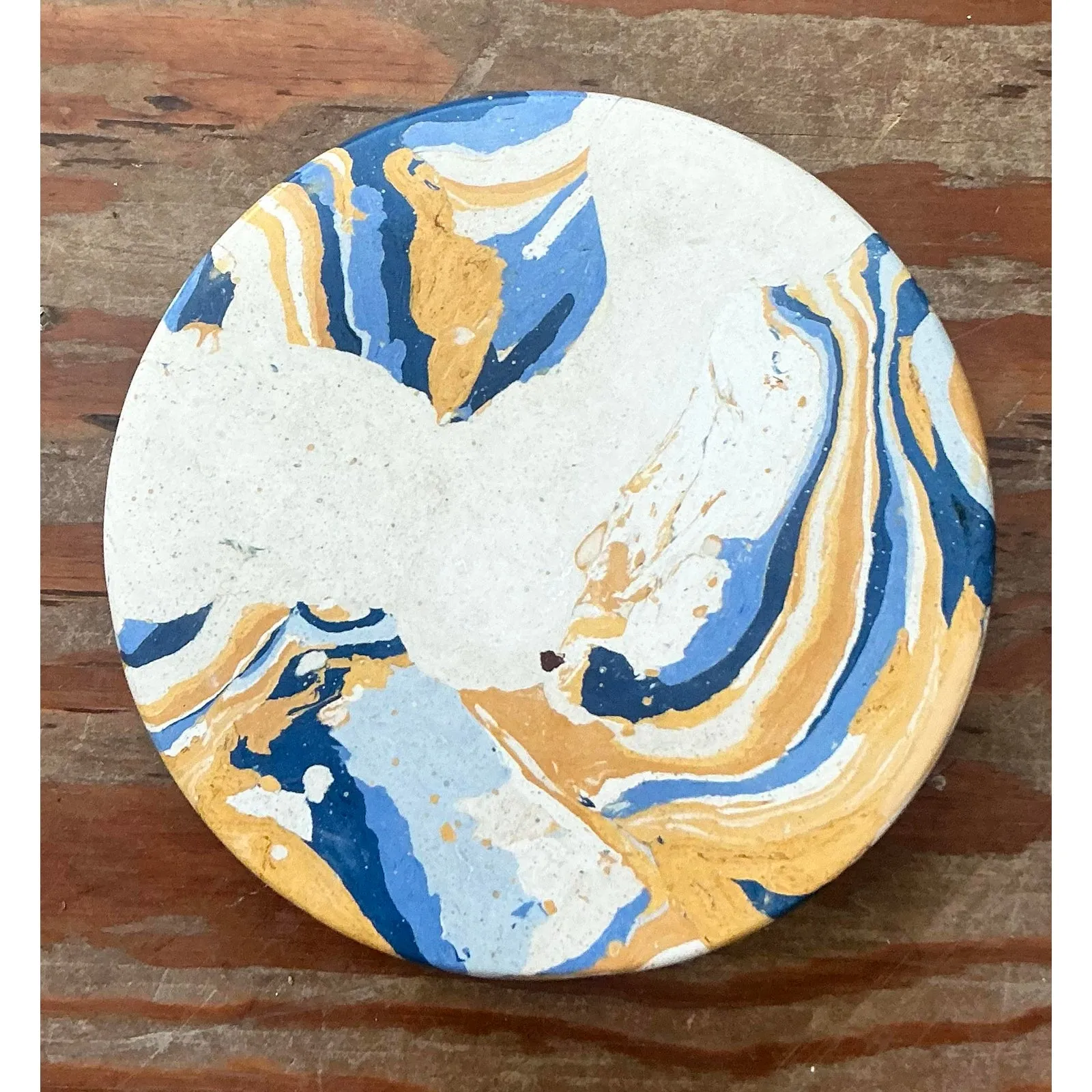 Boho Artisan Pigmented Plaster Scagliola Plinth — additional photo 8
