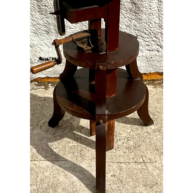 Vintage Boho Primitive Crank Pedestal — additional photo 4