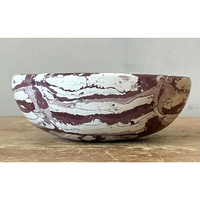 Boho Artisan Pigmented Plaster Scagliola Bowl — additional photo 2